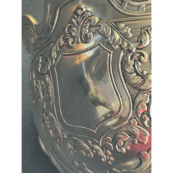 Vintage Silver Plated Ornate Candy Dish with 2 Handles  Japan Tarnish Resistant - Picture 3 of 10